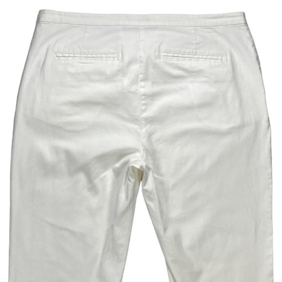 ATM Anthony Thomas Melillo Pants Womens Size 8 White Slim Ankle Stretch Trousers - Picture 7 of 12